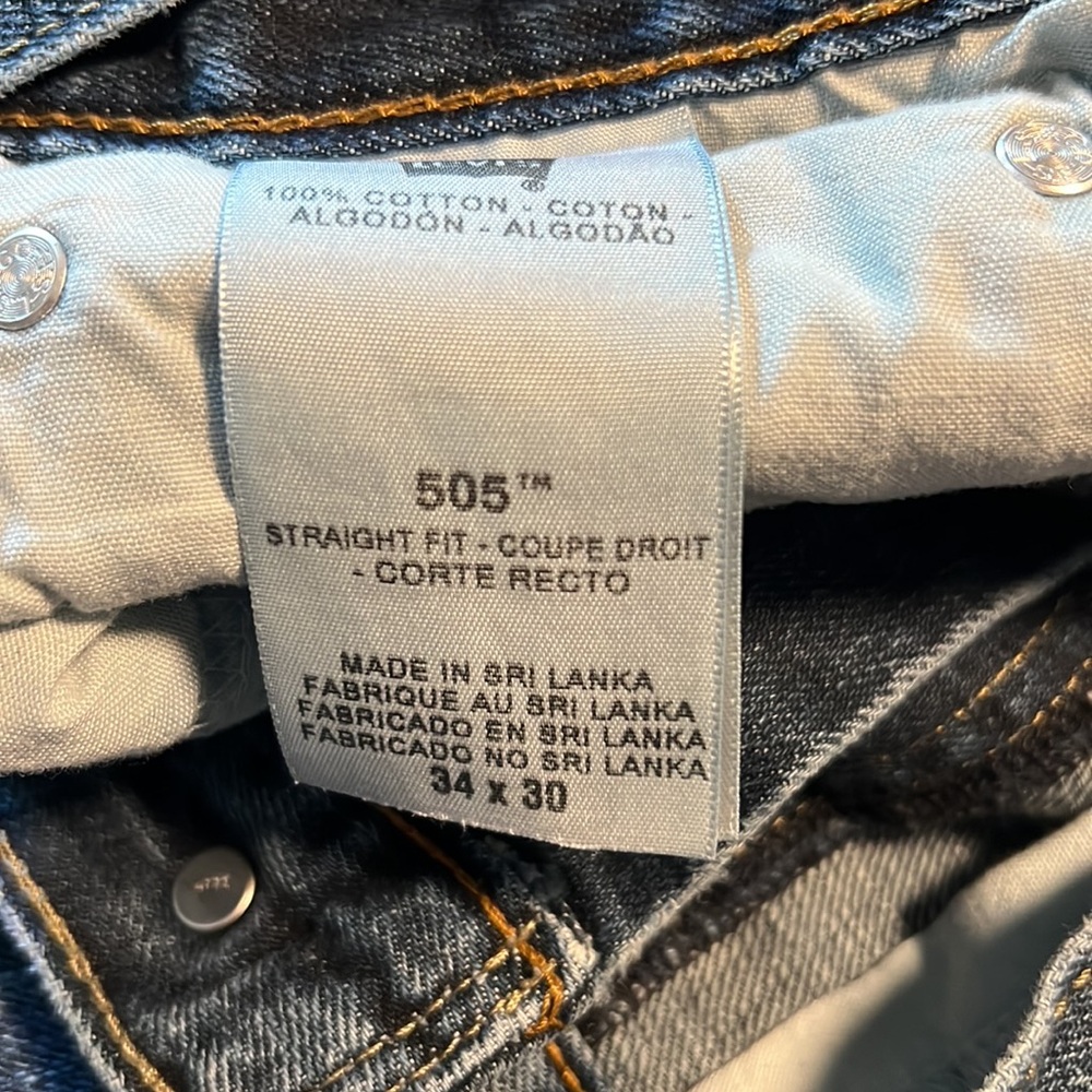 Men’s 505 Straight Fit Levi’s 34×30 - Picture 7 of 7